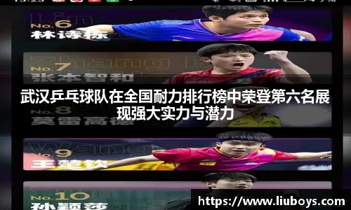 武汉乒乓球队在全国耐力排行榜中荣登第六名展现强大实力与潜力